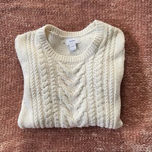 Old Navy Cream Crew Neck Warm Sweater - Size S